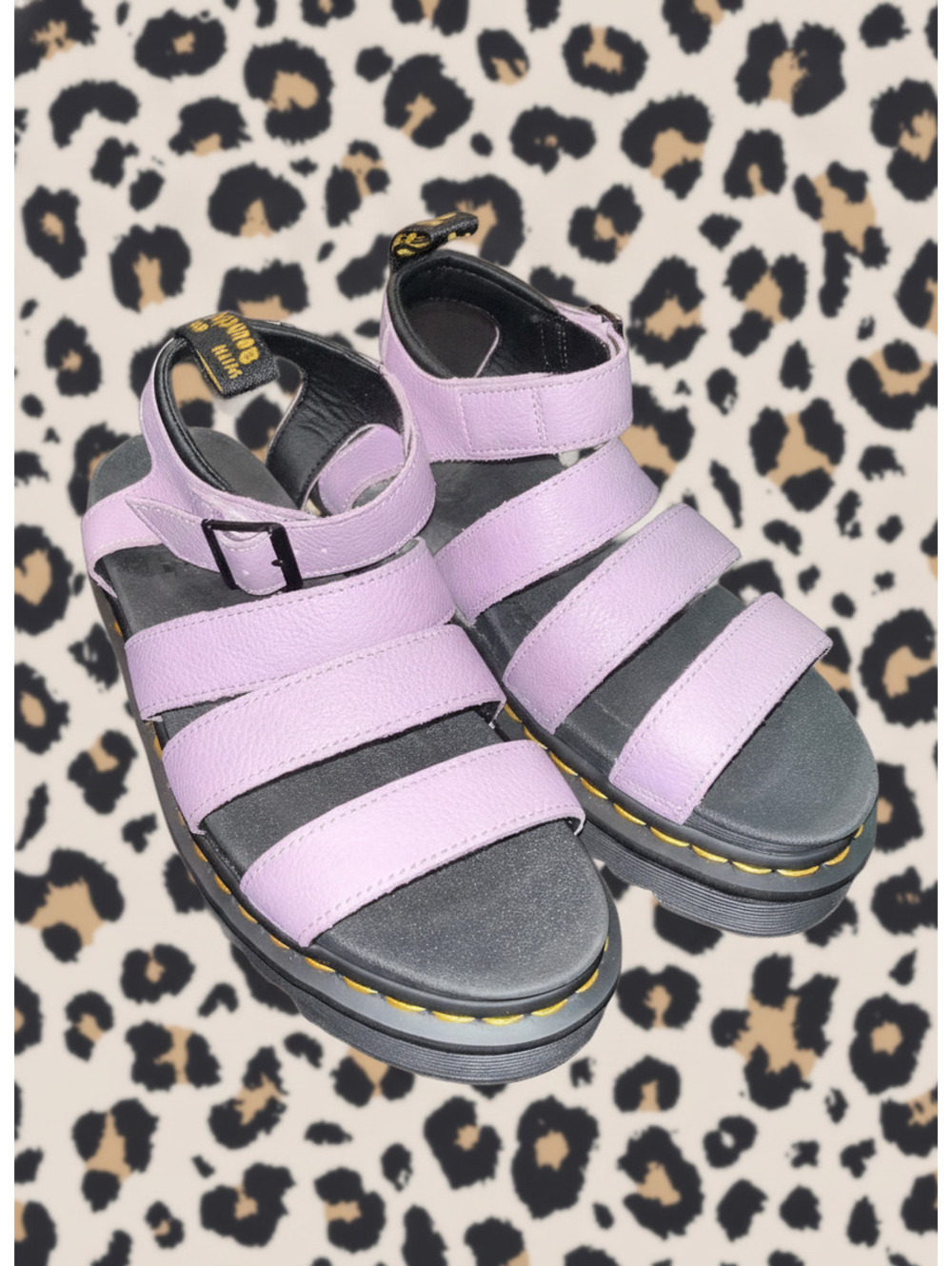 Dr. Martens Blaire Lavender Leather Sandals W Size 8